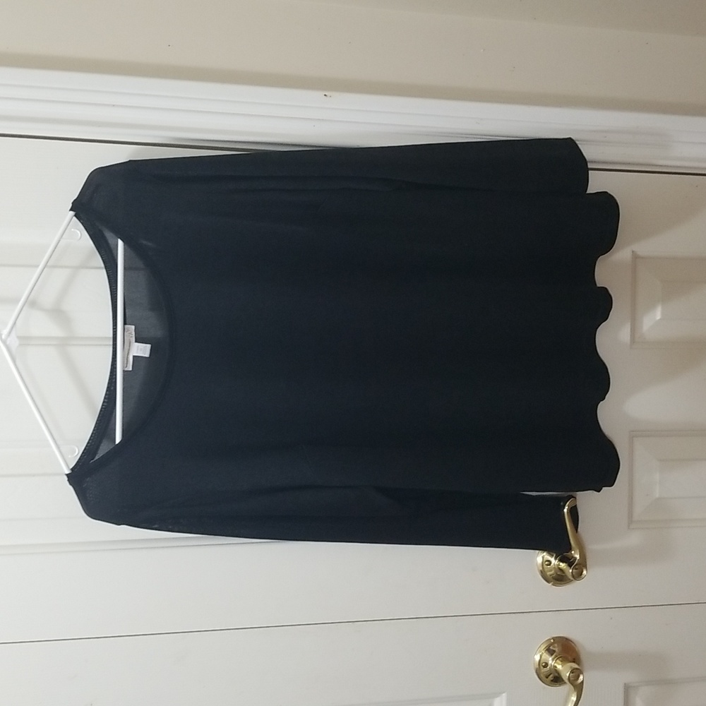 3/$15 Westport black shimmering blouse sz 1X